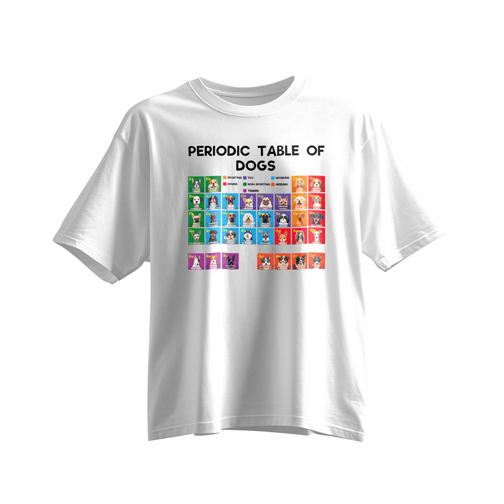 Custom T-shirt (Periodic table of dogs)